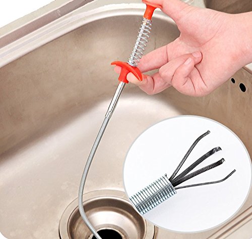 Driak 1pcs Kitchen Bathroom Toilet Sink Cleaning Pipeline Dredge Tools Hair Catcher Bendable Spring Pipe Dredge Home Use