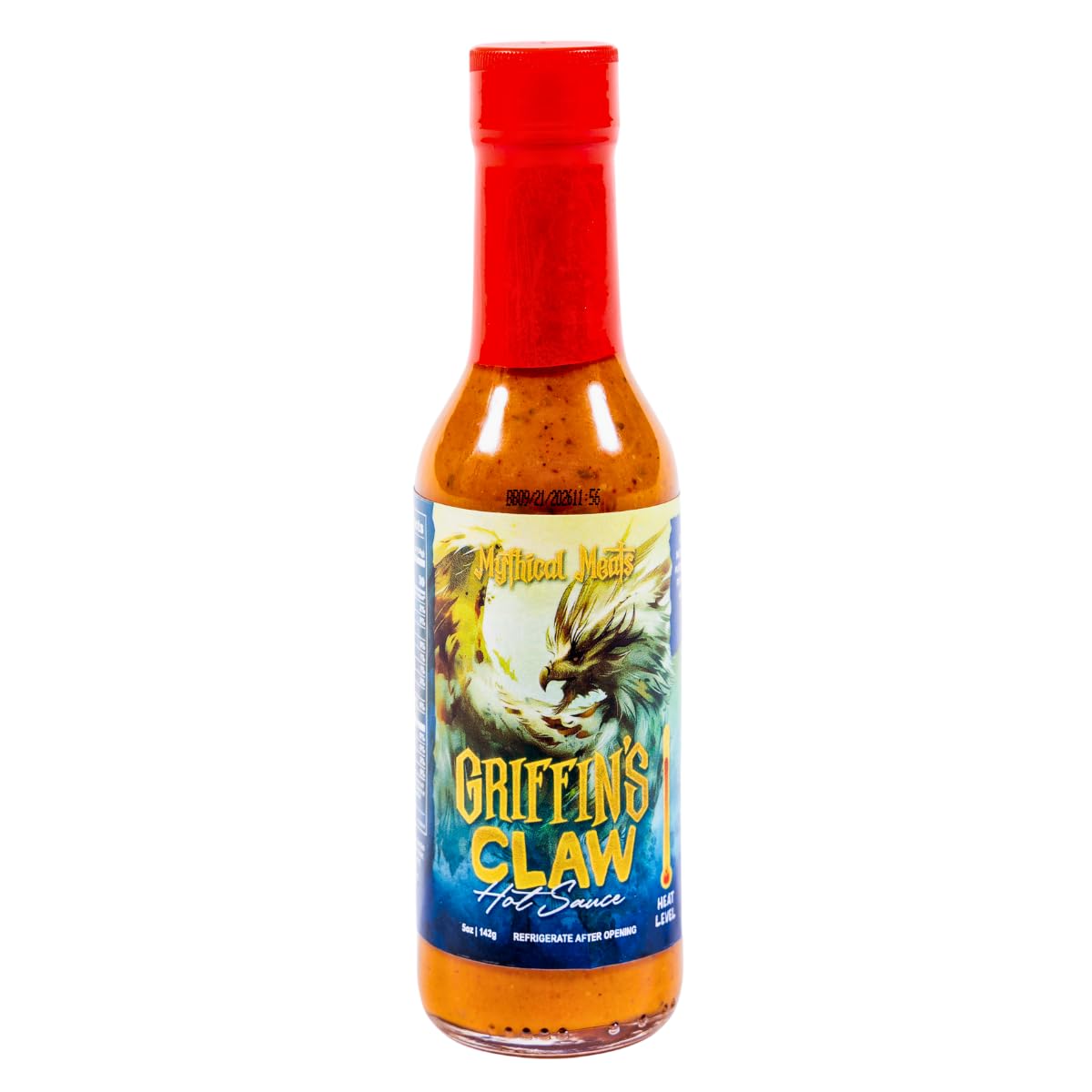 Mythical Meats Griffin's Claw Hot Sauce - Scorpion Pepper & Honey Mustard, Gluten Free, Non- GMO, 8/10 Heat