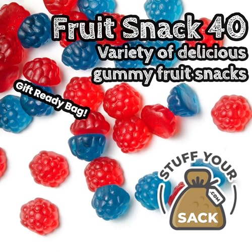 Fruit Snacks Variety Pack - 40 Count Assortment of Chewy, Fruity Treats for Kids and Adults - Lunchbox, Classroom, and Travel-Friendly Snack Packs by