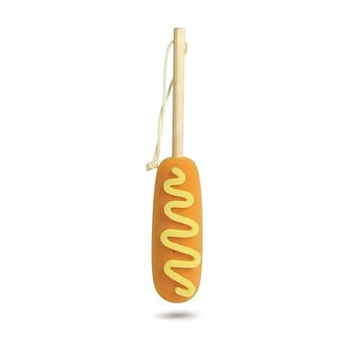 Genuine Fred Bottle Bites Corn Dog Bottle Brush Long-Handle Sponge, Fun and Unique Design, Gift-Ready Packaging