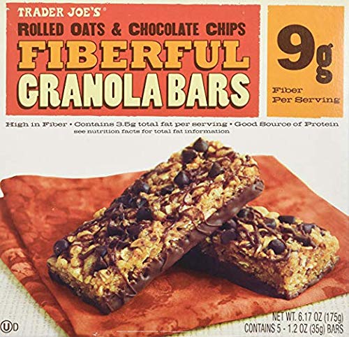 Trader Joe's Fiberful Granola Bars Rolled Oats & Chocolate Chips: 2 Pack (10 Ct.)