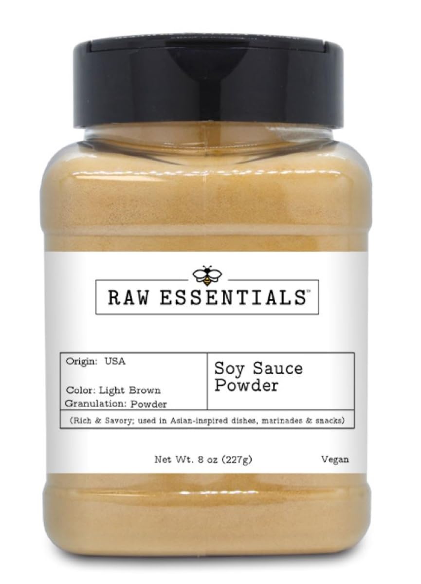 Raw Essentials Soy Sauce Powder, 8 oz Bottle