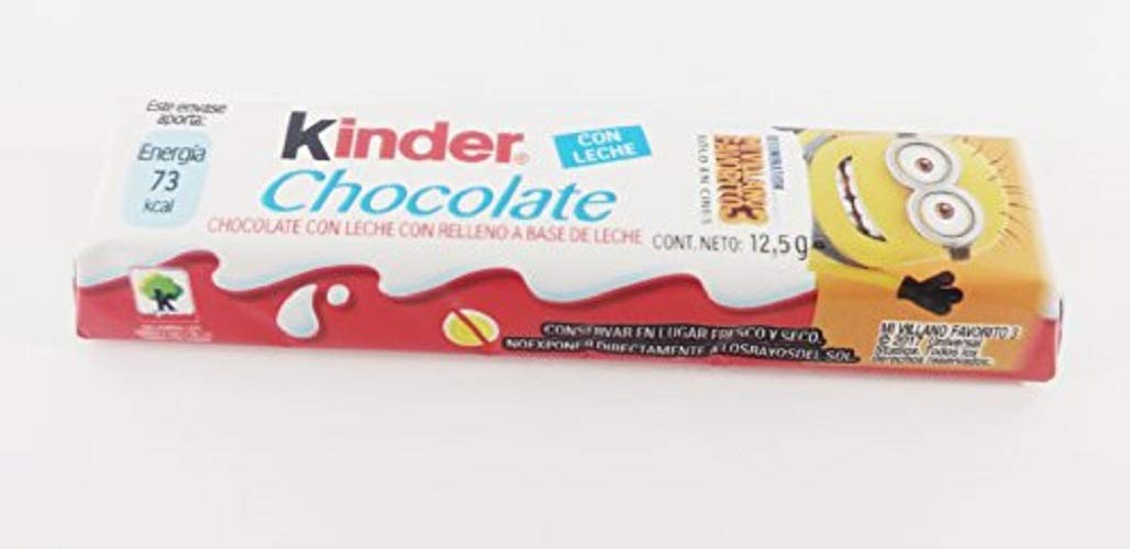 Carlos V Milk Chocolate 27 Pack, 20g Each Authentic Mexican Candy with Free Chocolate Kinder Bar Included