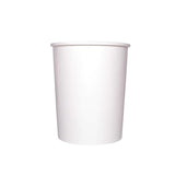 Karat [32oz - 500 ct] Large Paper Soup Bowls, Disposable Plastic-Free Party Supplies for Hot or Cold Food, 115mm Rim - White (FP-GFC32W)