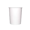 Karat [32oz - 500 ct] Large Paper Soup Bowls, Disposable Plastic-Free Party Supplies for Hot or Cold Food, 115mm Rim - White (FP-GFC32W)