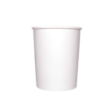 Karat [32oz - 500 ct] Large Paper Soup Bowls, Disposable Plastic-Free Party Supplies for Hot or Cold Food, 115mm Rim - White (FP-GFC32W)