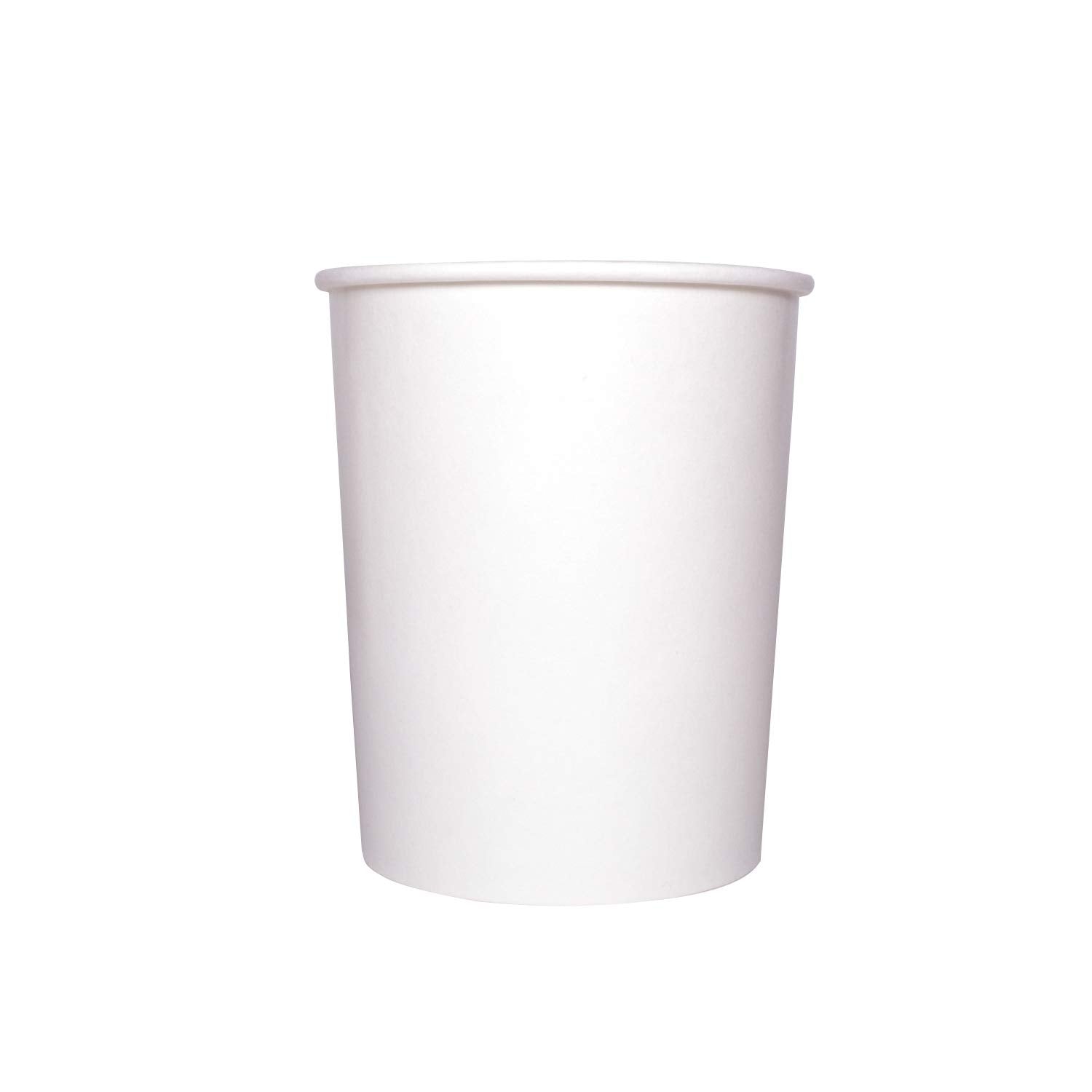 Karat [32oz - 500 ct] Large Paper Soup Bowls, Disposable Plastic-Free Party Supplies for Hot or Cold Food, 115mm Rim - White (FP-GFC32W)