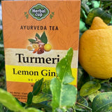 Herbal Cup Ayurveda Turmeric Tea, Organic Lemon Ginger, No Caffeine Herbal Teas (Organic Lemon Ginger, 16 Count (Pack of 6))