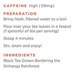 Golden Moon Tea Sinharaja Ceylon Black Tea - Loose Leaf, Non-GMO - Travel Tin (22 Servings)