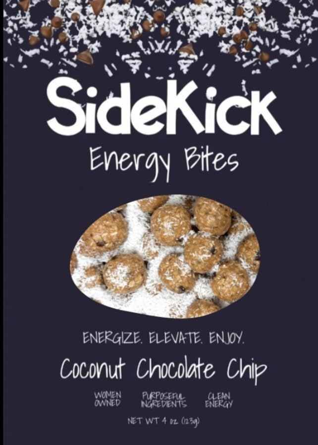 Sidekick Snacks Granola Bites | Coconut Chocolate Chip, No Preservatives, Real Ingredients, Healthy Snack, 10 bites per bag, 3 pk