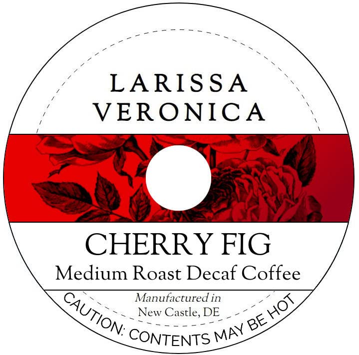Cherry Fig Medium Roast Decaf Coffee (Single Serve K-Cup Pods) (Gourmet, Naturally Flavored, Whole Coffee Beans) (12 pods, ZIN: 575369)