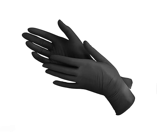 Green Direct Disposable Black Nitrile Gloves, Cleaning - Powder & Latex Free - 100 Count Per Box (X-Large)