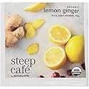 Bigelow Tea Steep Cafe Organic Herbal Tea, Lemon Ginger, 50 Bags/carton
