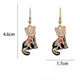 1 pair Rabbit, bat, cat, shark animal earrings (cat earrings)