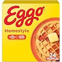 Eggo Homestyle Waffles, Breakfast Food, Frozen Breakfast, 24 Waffles (Frozen)