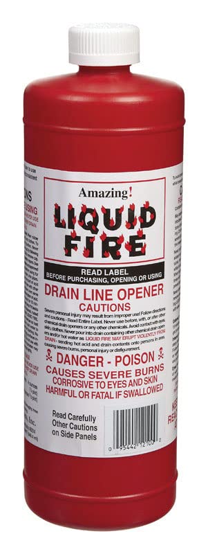 Amazing Liquid Fire Liquid Drain Opener 32 oz. - Total Qty