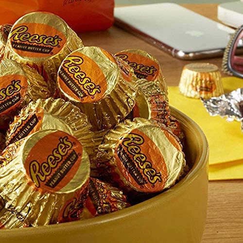Mini Peanut Butter Cups - 2 Pound Bag - Bulk Chocolate - Individually Wrapped Chocolates - Queen Jax - Reeses Peanut Butter Cups Mini - Miniature