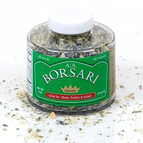 Borsari Seasoned Salt Combo - Multi-Use All Purpose Savory and Original Seasonings - Gourmet Sea Salt Blends With Herbs and Spices - Set of 2, 4 oz