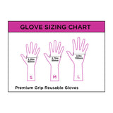 Colortrak Premium Grip Reusable Gloves, 4 Pairs (8 Gloves Total), Powder Free Latex, Durable and Chemical Resistant, Textured for Better Grip, Extra