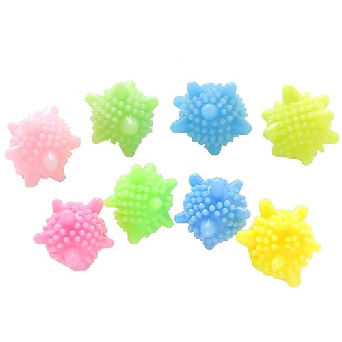 YZBear 8pcs Laundry Ball Reusable Solid Colorful Washing Ball Washing Machine Anti-Winding Balls Set Random Color