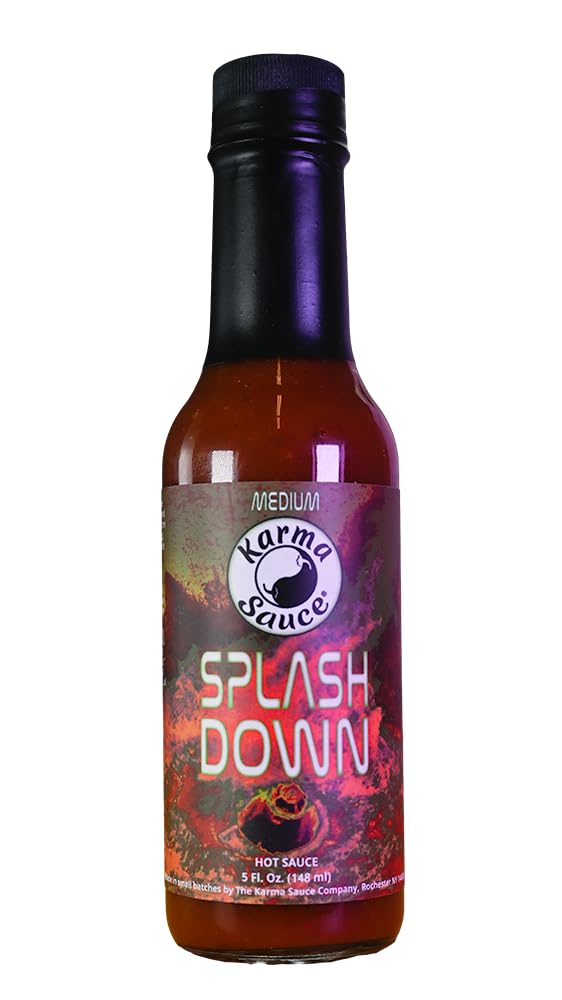 Splash Down | Thai Basil Curry Inspired Hot Sauce | Medium Heat | Coconut, Lemongrass, Galangal and Lime |No Preservatives, Extract Free, Sugar Free