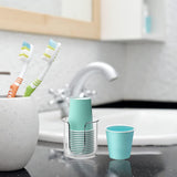Huaiid 100 Pack 3 oz Paper Cups, Bathroom Paper Cups, Mouthwash Cups for Snack, Espresso, Perfect for Home Condos Rvs Campers (Blue)