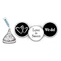 200 Completely Assembled Wedding HERSHEY Kisses - DIY Favors - Locked - Black