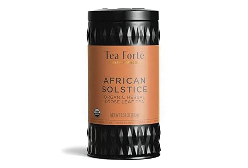 Tea Forte AFRICAN SOLSTICE Loose Leaf Herbal Tea, 3.5 Ounce Tea Tin