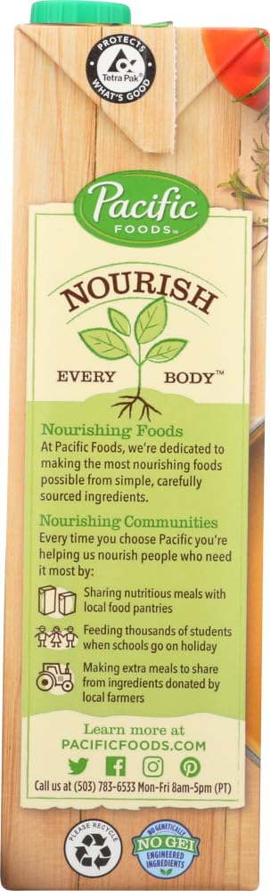 Pacific Foods Organic Low Sodium Vegetable Broth, 32 oz (Pack of 3)