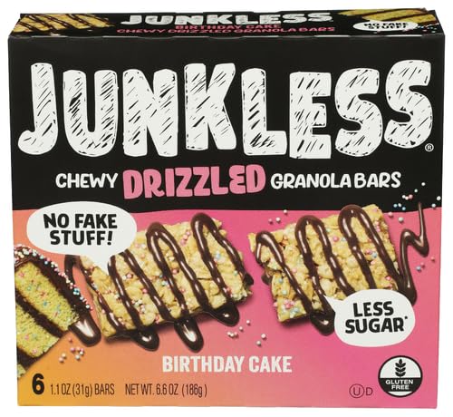 Chewy Granola Bars, Birthday Cake Flavor by Junkless Foods
