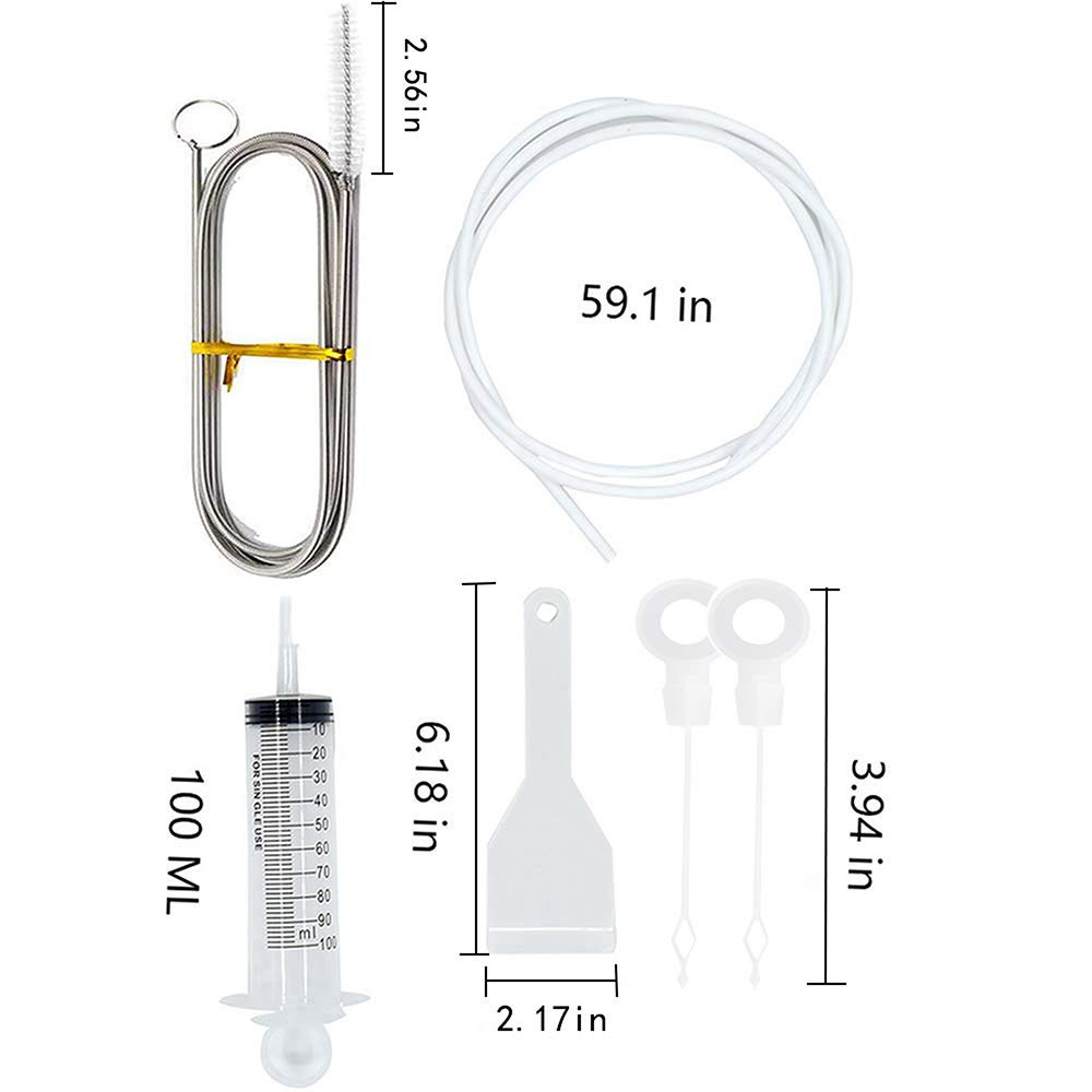 HEXJOZEI 6 Pcs Reusable Fridge Cleaning Tool - Refrigerator Drain Hole Clog Remover Kit, Clean Drain Outlet