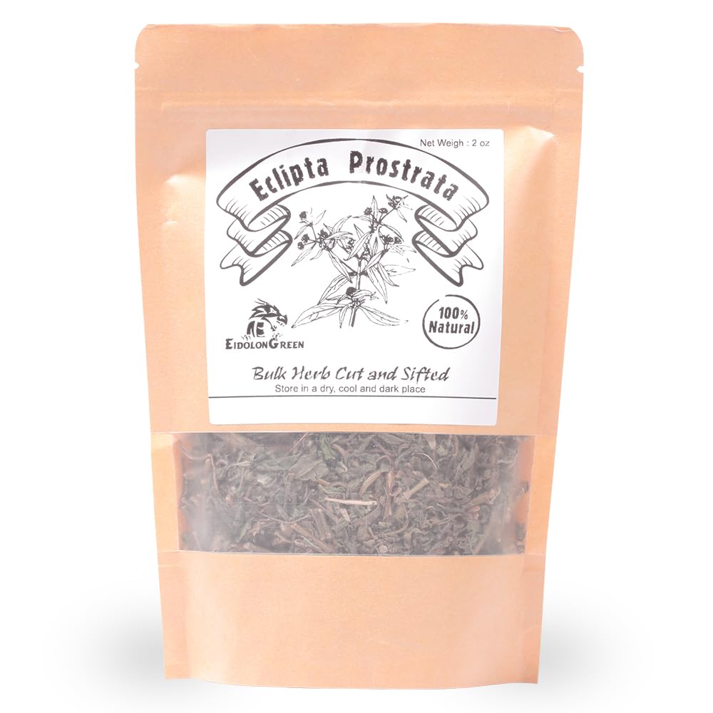 EidolonGreen [Chinese Herbal Medicine] Eclipta Prostrata (False Daisy/han lian cao/???) Herbal Tea - Organic Dried Herbal Tea, 60g (2oz)