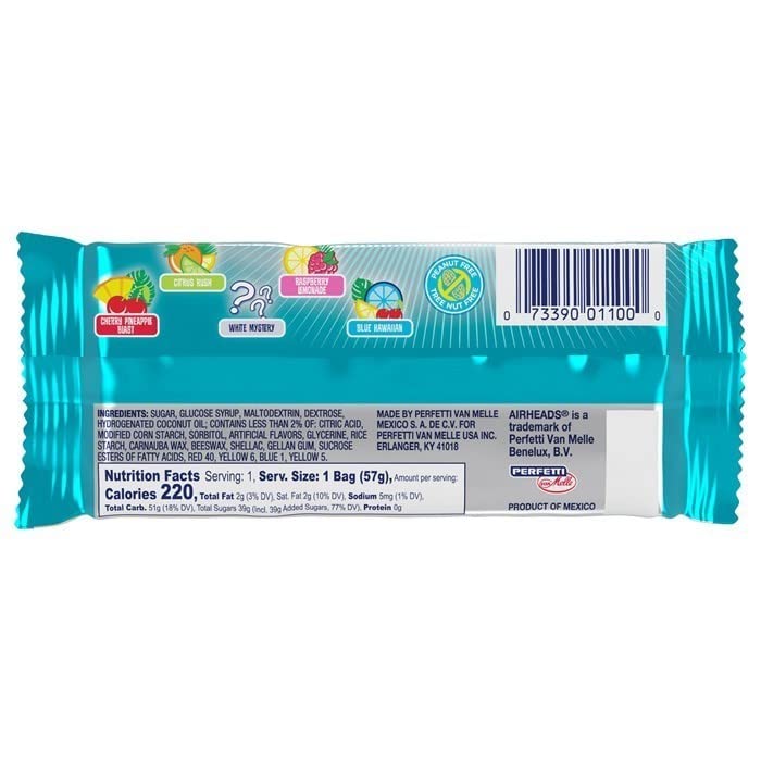 Airheads Paradise Blends Bites (Pack of 18) - Assorted Fruit Chewy Candy Bites with Exotic Paradise Flavors - Perfect for Parties, Lunchboxes, Gifts