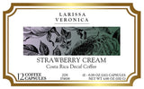 Strawberry Cream Costa Rica Decaf Coffee (Single Serve K-Cup Pods) (Gourmet, Naturally Flavored, Whole Coffee Beans) (12 pods, ZIN: 574656) - 3 Pack