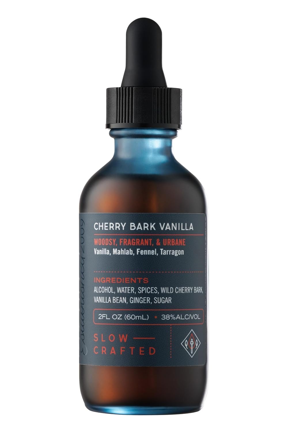 Bittercube Cherry Bark Vanilla Cocktail Bitters, 2 oz - Wild Cherry Bark, Vanilla Bean & Spice - Perfect for Old Fashioned, Manhattan, Whiskey Sour