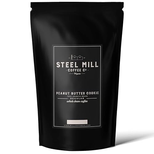 Steel Mill Coffee Co. - Peanut Butter Cookie Flavored Coffee - Ground - Regular - Medium Roast - 100% Arabica Beans - Vegan - Gluten-Free - Sugar-Free