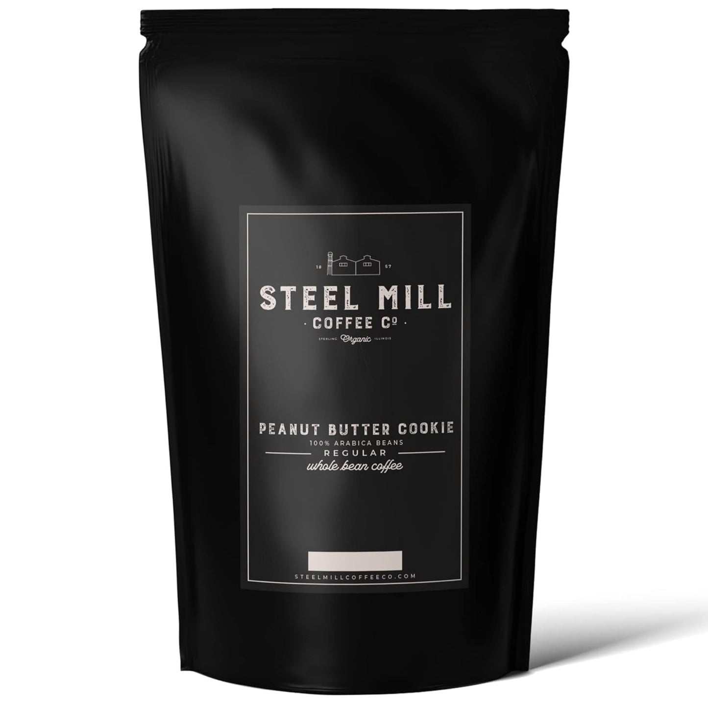 Steel Mill Coffee Co. - Peanut Butter Cookie Flavored Coffee - Ground - Regular - Medium Roast - 100% Arabica Beans - Vegan - Gluten-Free - Sugar-Free