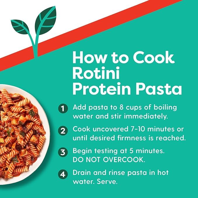 Ancient Harvest Gluten-Free Plant-Based High-Protein Vegan Pasta, Red Lentil and Quinoa Rotini, 8 Ounce Boxes (Pack of 6)