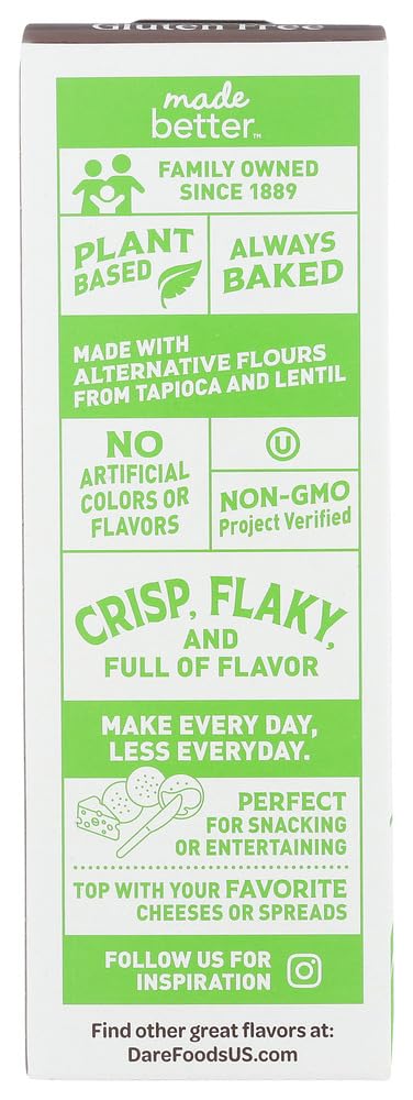 Dare Breton Gluten Free Crackers, Herb and Garlic, 4.76 Ounce (Pack of 6) by Dare