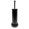 Indecor Home Matte Black Toilet Bowl Brush with Holder, Durable Bathroom Cleaning Tool, Modern Design for Easy Toilet Maintenance, Bathroom Cleaner