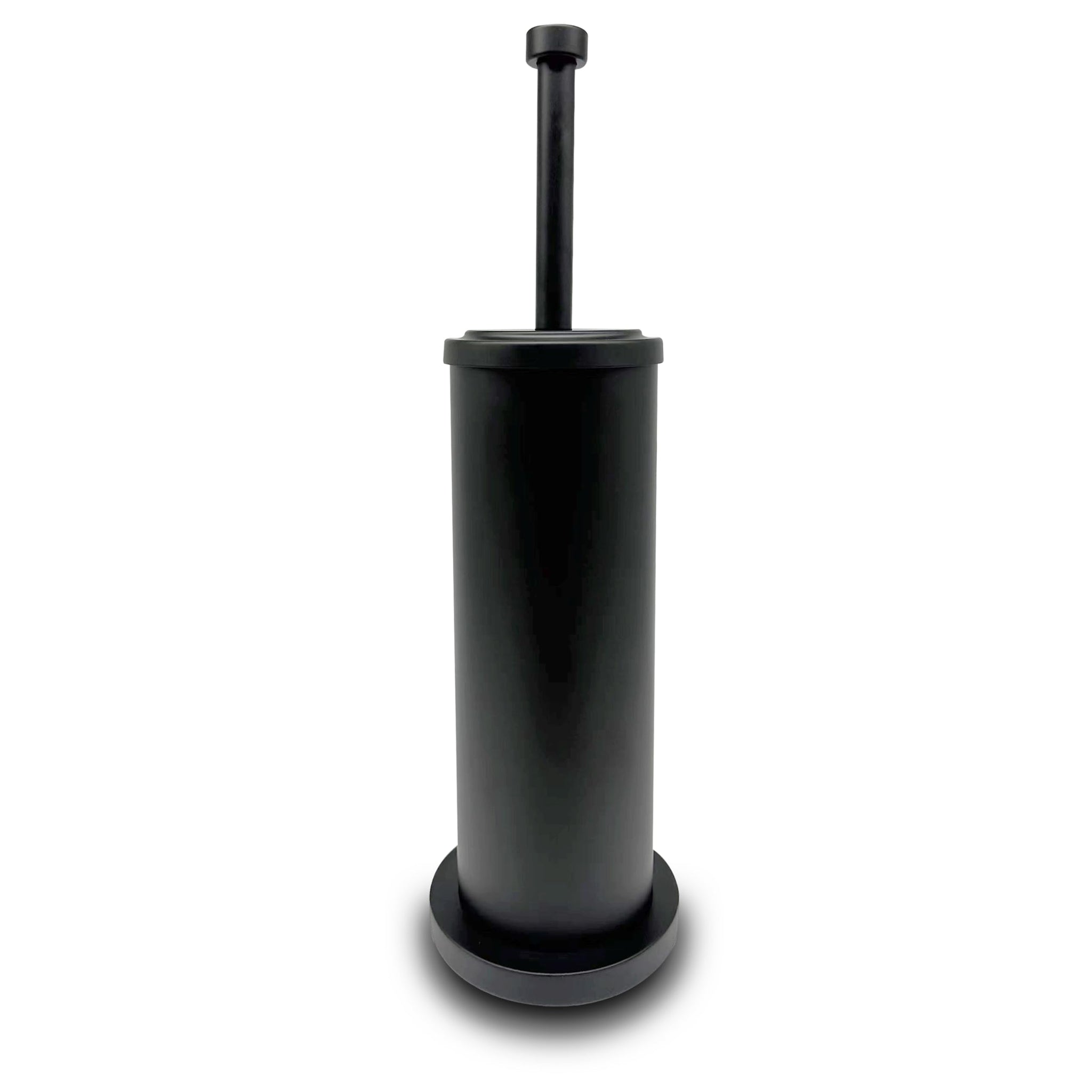 Indecor Home Matte Black Toilet Bowl Brush with Holder, Durable Bathroom Cleaning Tool, Modern Design for Easy Toilet Maintenance, Bathroom Cleaner