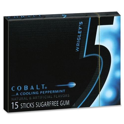 5 Gum MRS21265-5 Gum Peppermint Cobalt Sugar-free Gum - 10 packs