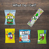 Fruit Snacks Variety Pack - 40 Count Assortment of Chewy, Fruity Treats for Kids and Adults - Lunchbox, Classroom, and Travel-Friendly Snack Packs by