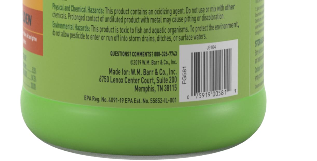 W M BARR FG581 128OZ Siding/House Wash