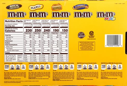 M&M's Chocolate Variety Pack 30 Full Size Packs