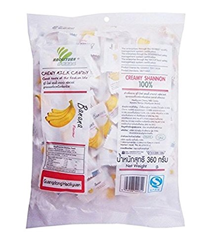 My Chewy Milk Candy Chewy Delicious Banana Flavor Net Wt 360 G (100 Pellets) X 1 Bags