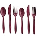 Fun Express Plastic Forks Spoons Knives Cutlery Set 210 Pieces - Heavy Duty Disposable Silverware for 70 Guests | Bulk Plastic Utensils for Party