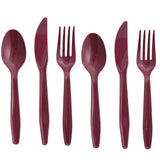 Fun Express Plastic Forks Spoons Knives Cutlery Set 210 Pieces - Heavy Duty Disposable Silverware for 70 Guests | Bulk Plastic Utensils for Party