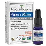 Forces of Nature Organic, Natural Focus More Brain Health Support with Dandelion & Wild Lettuce, Sublingual Tincture Helps Support Memory