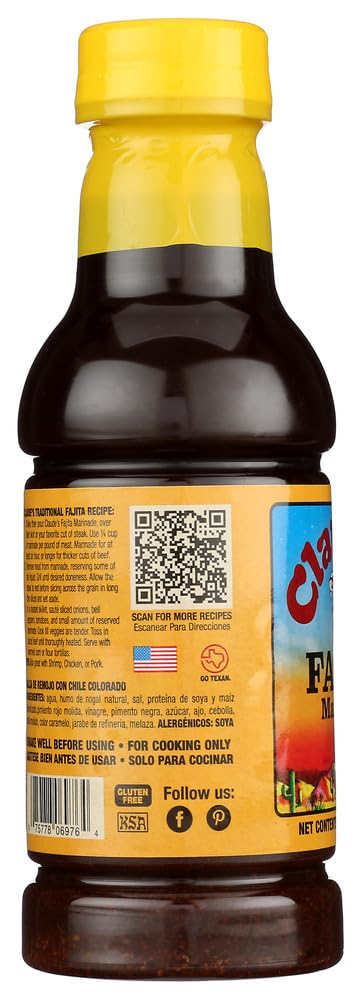 Claudes Fajita Marinade Sauce, 16 oz, (Pack of 4)